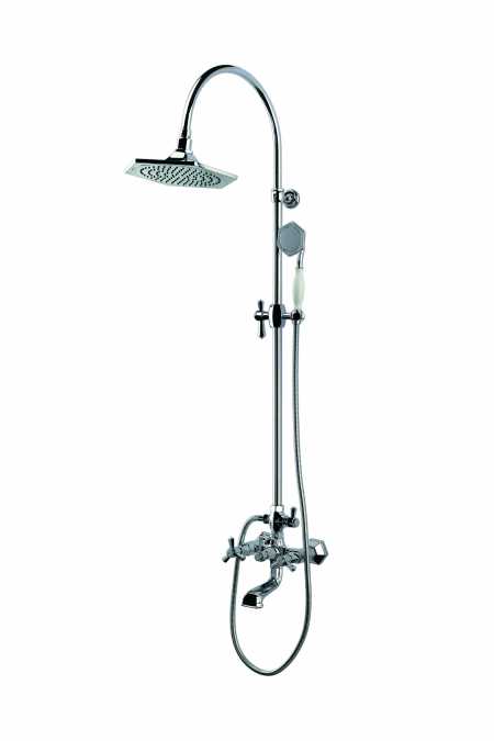 RAK Washington Exposed Thermostatic Shower Column with Fixed Head and Bath Spout