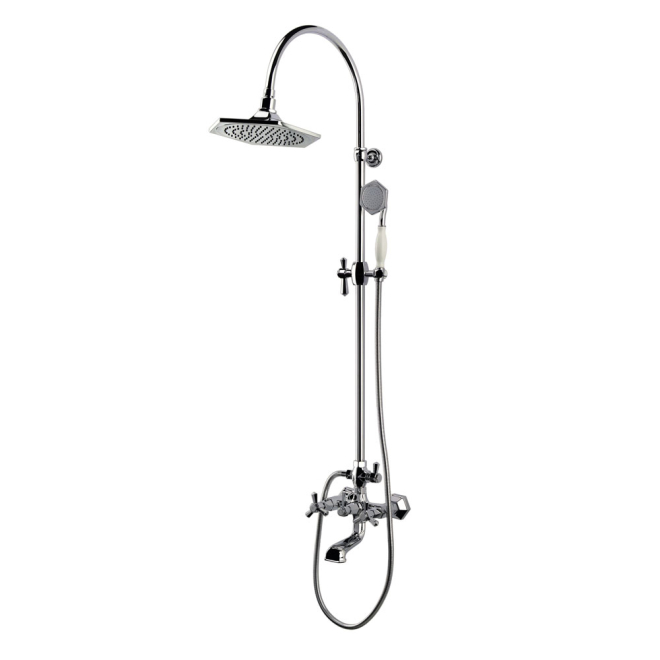 RAK Washington Exposed Thermostatic Shower Column with Fixed Head and Bath Spout