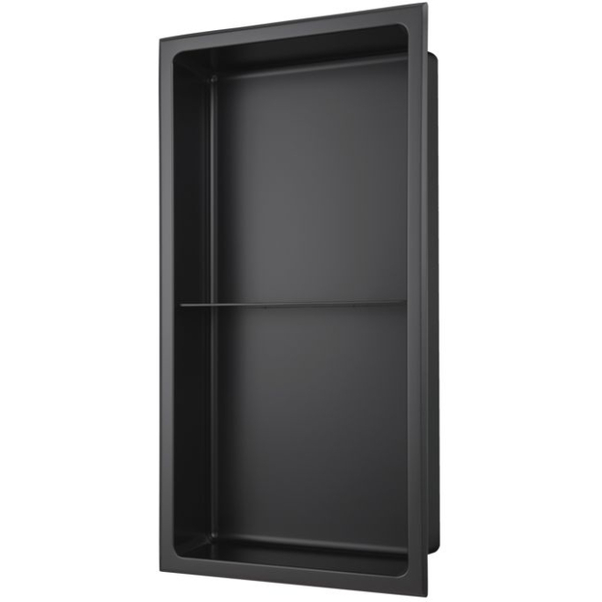 Anatra Matt Black 610 x 305mm Bathroom Niche