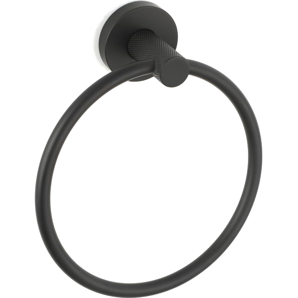 Abacot Matt Black Towel Ring