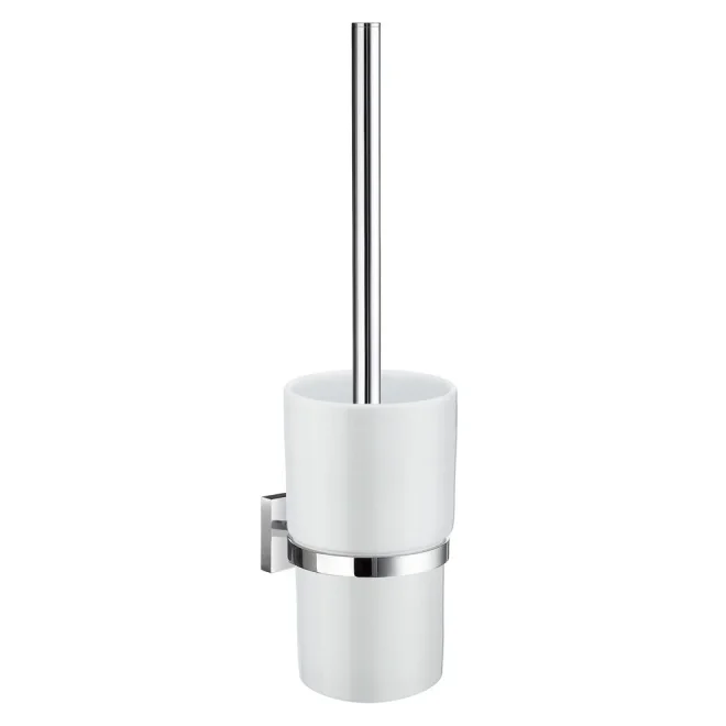 Smedbo House Chrome Toilet Brush with Porcelain Holder