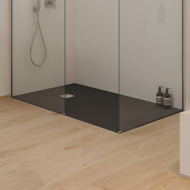 Tailored Trays Cuttable Slate Shower Tray in Midnight Black 1800 x 800