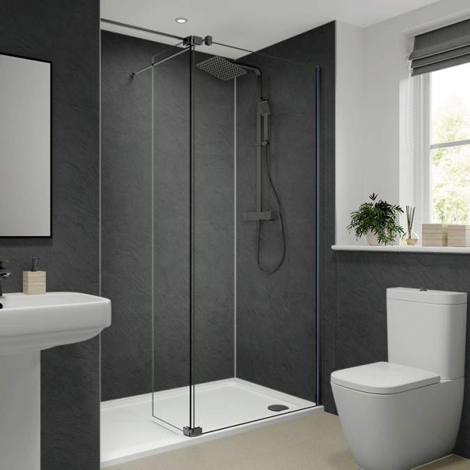 Multipanel Riven Slate Shower Panels