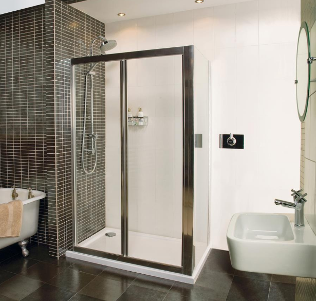 Buy Roman Showers Collage Bi Fold Shower Door 1000mm Silver C2v1013s