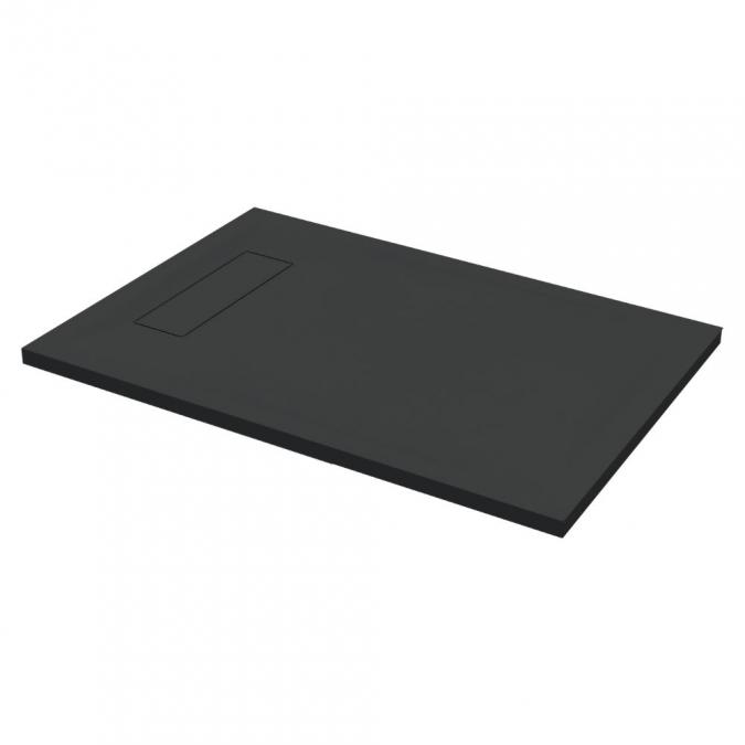 Roman Infinity 1600 x 900mm Black Slate Effect Shower Tray