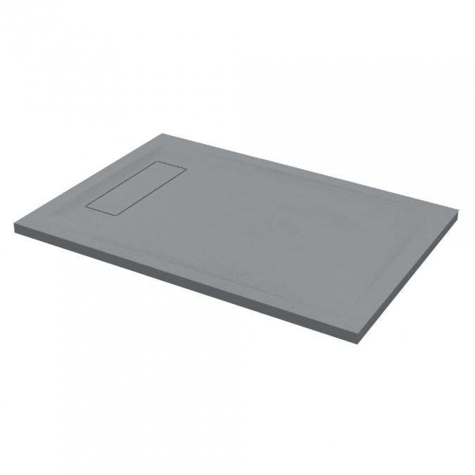 Roman Infinity 1600 x 900mm Grey Slate Effect Shower Tray