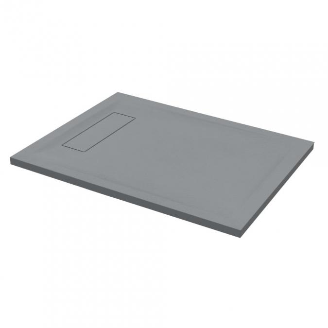 Roman Infinity 1400 x 900mm Grey Slate Effect Shower Tray