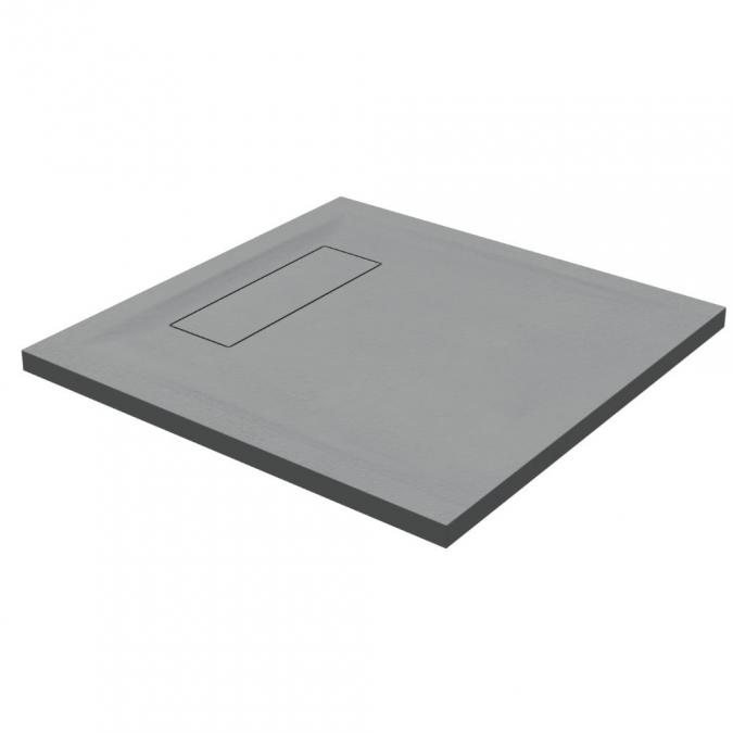 Roman Infinity 800 x 800mm Grey Slate Effect Shower Tray