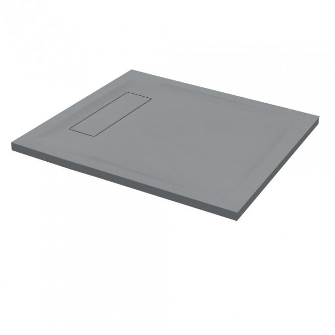 Roman Infinity 1000 x 800mm Grey Slate Effect Shower Tray