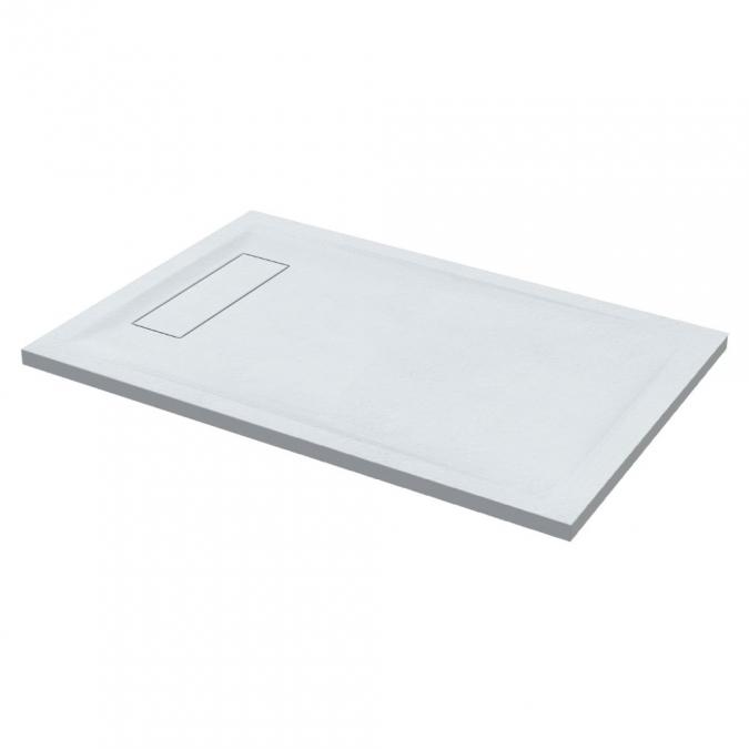 Roman Infinity 1600 x 900mm White Slate Effect Shower Tray