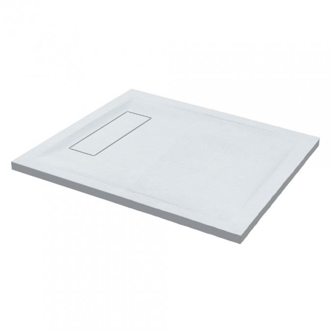 Roman Infinity 1000 x 800mm White Slate Effect Shower Tray