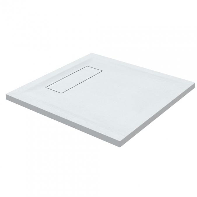 Roman Infinity 800 x 800mm White Slate Effect Shower Tray