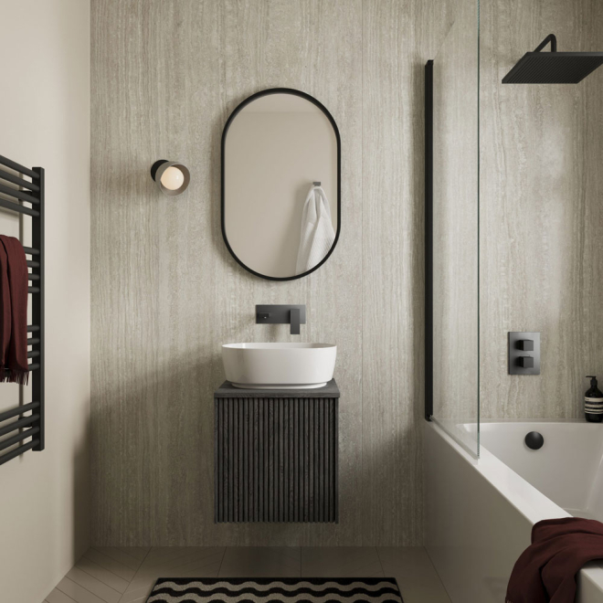 Romano Travertine Showerwall Laminate Panels