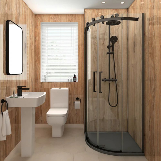 Rustic Oak M1 PVC Wetpanel Shower Board 2400 x 1000mm