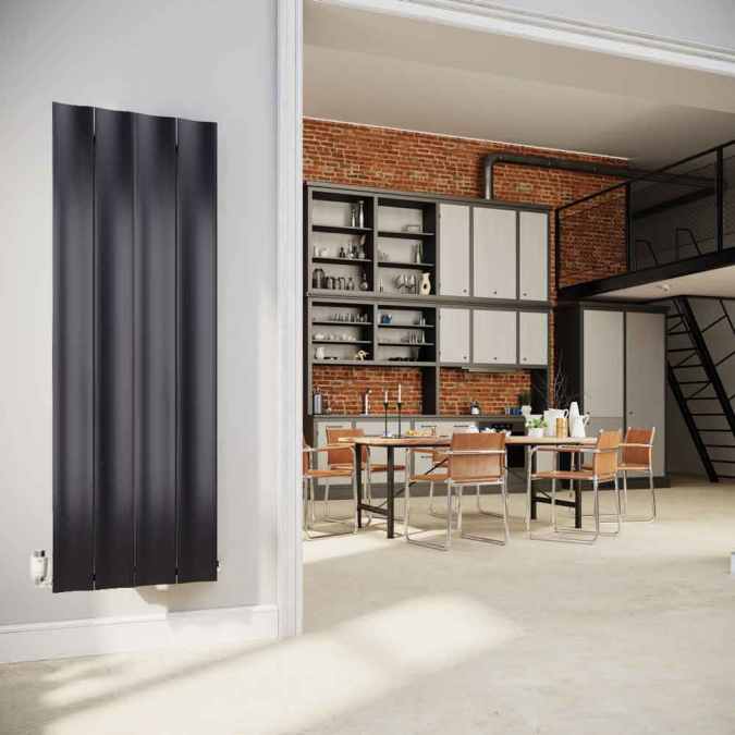 DQ Ruvo 1800 x 635 Matt Anthracite Aluminium Vertical Radiator