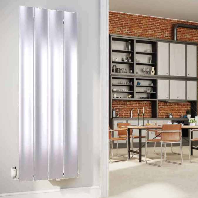 DQ Ruvo 1800 x 635 Matt White Aluminium Vertical Radiator