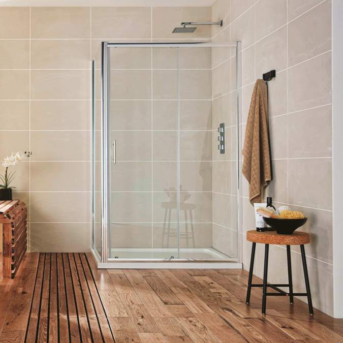 Scudo S6 1000mm Chrome Sliding Shower Door