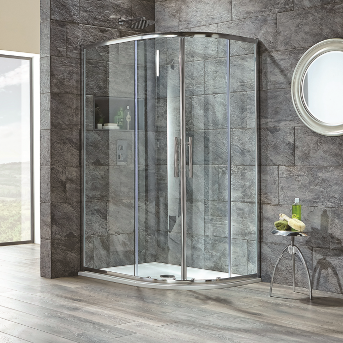 Scudo S8 1200 x 800mm Double Door Offset Quadrant Shower Enclosure