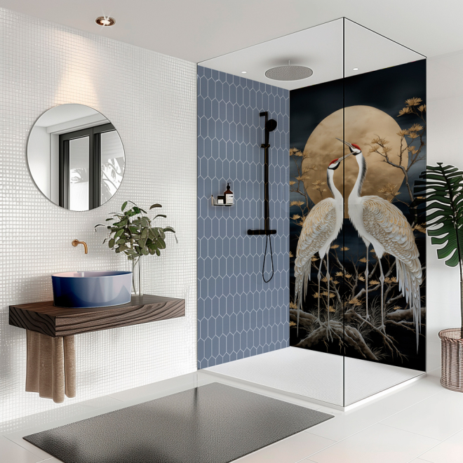 SplashBax Acrylic Shower Panel Oriental Midnight