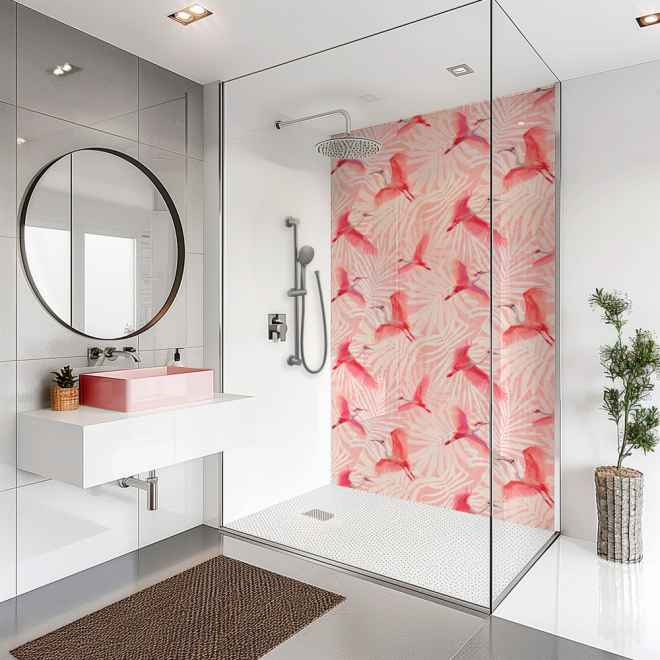 SplashBax Acrylic Shower Panel Pink Love