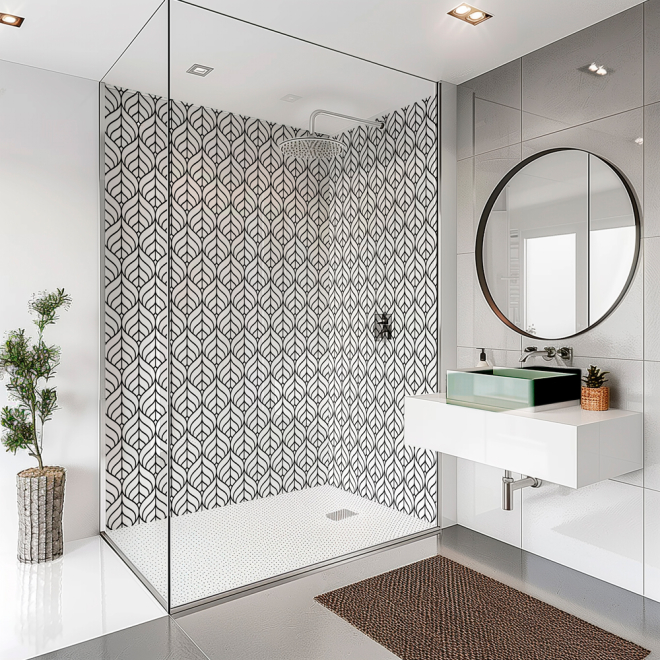 SplashBax Di Bond Shower Panel Monochrome