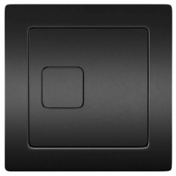 Square Black Dual Flush Button - Scudo