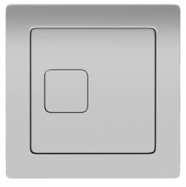 Square Chrome Dual Flush Button - Scudo