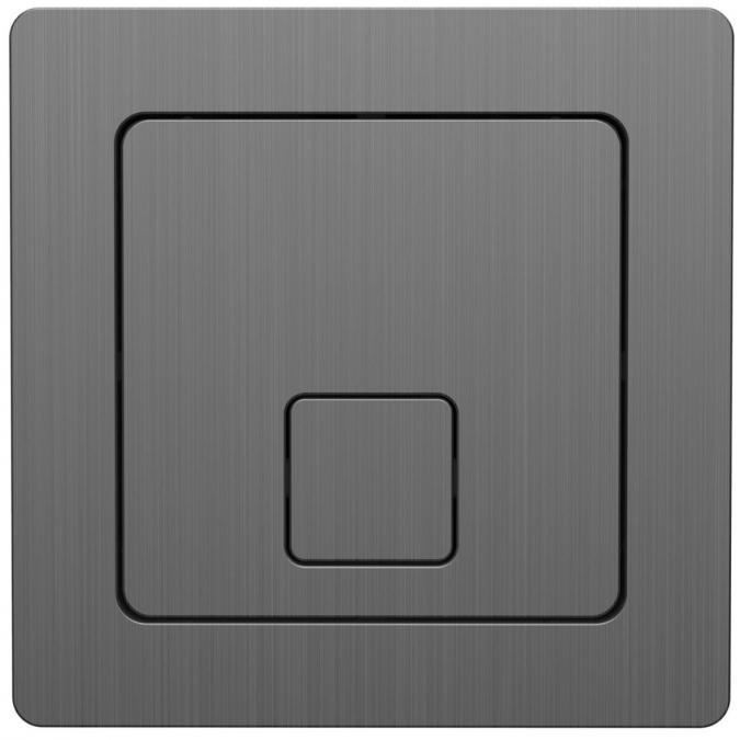 Square Gunmetal Dual Flush Button - Scudo