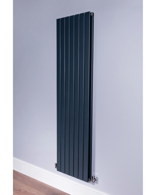 DQ Strata 1800 x 224mm Double Column Anthracite Vertical Radiator