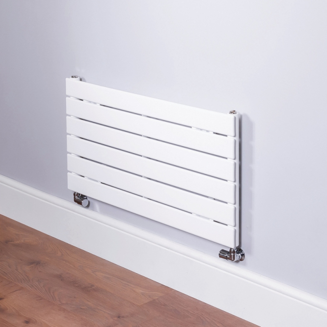 DQ Strata 452 x 900mm Single Column White Gloss Horizontal Radiator