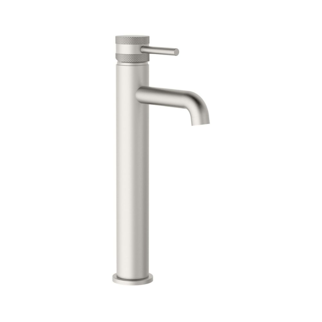 Scudo Core Brushed Nickel Tall Mono Basin Mixer Tap