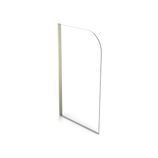 Scudo S6 Brushed Nickel Radius Bath Shower Screen