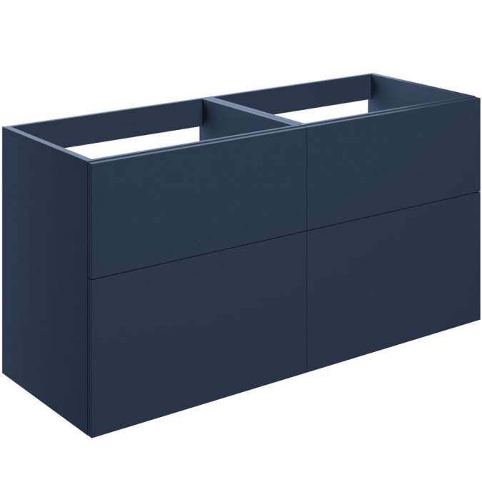 Shetland 1180mm Matt Deep Blue 4 Drawer Wall Hung Vanity Unit