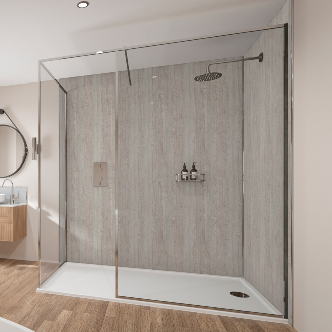 Silver Oak Wetwall Mermaid Plywood Bathroom Wall Boards