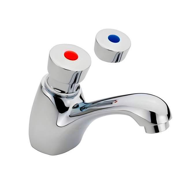 Skara Single Push Button Basin Tap Inc. Hot & Cold Indices