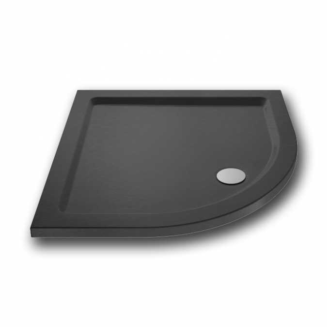 Nuie Pearlstone 700 x 700 Slate Grey Quadrant Shower Tray