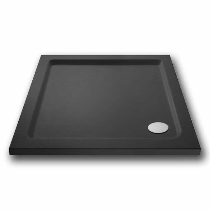 Nuie Pearlstone 1000 x 1000 Slate Grey Square Shower Tray