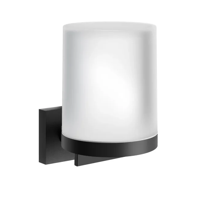 Smedbo House Glass Soap Dispenser with Matt Black Holder