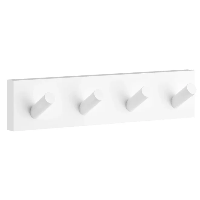 Smedbo House Matt White Quadruple Towel Hook