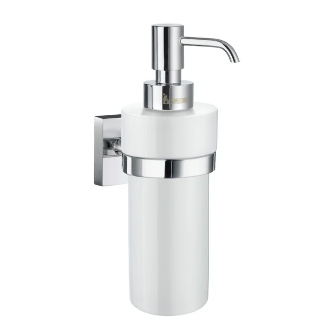 Smedbo House Porcelain Soap Dispenser with Chrome Holder