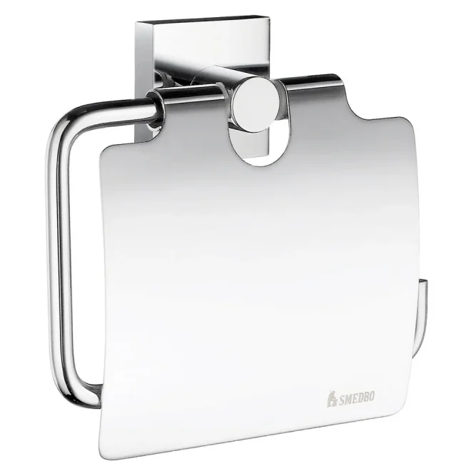 Smedbo House Chrome Roll Holder with Cover