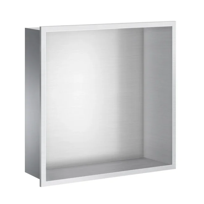 Smedbo Sideline 300 x 300mm Brushed Stainless Steel Wall Niche