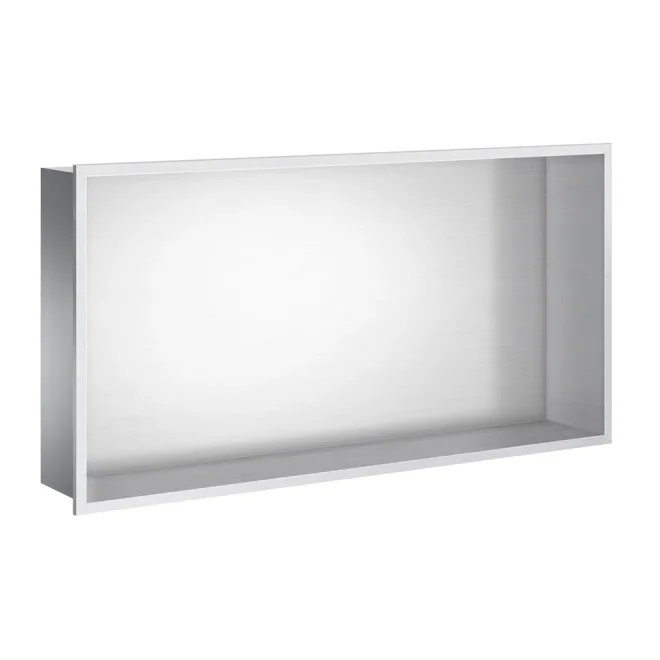 Smedbo Sideline 300 x 600mm Brushed Stainless Steel Wall Niche