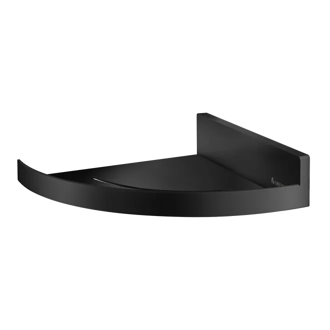 Smedbo Sideline Curved Corner Matt Black Shower Shelf