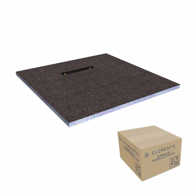 Abacus Elements Level Access Linear End Waste Wetroom Kit 1000 x 1000 x 30mm