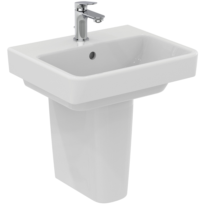 Ideal Standard i.Life B 450mm 1 Tap Hole Square Handrinse Basin & Pedestal