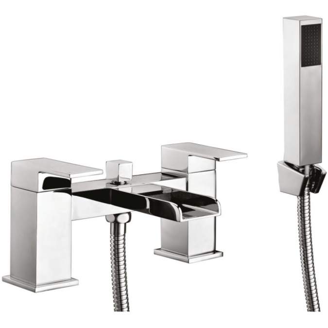 Scudo Victoria Bath Shower Mixer Tap with Shower Kit and Wall Bracket