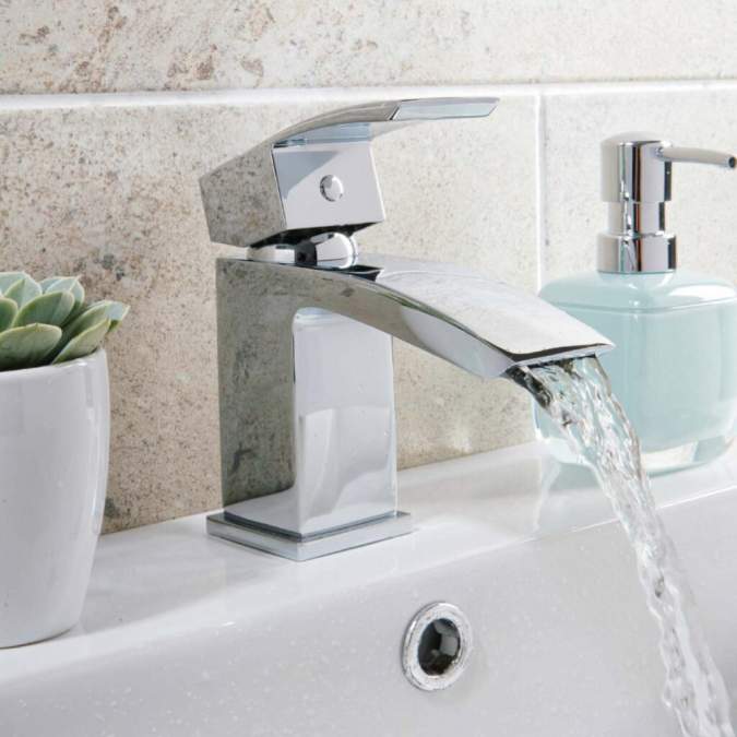 Lancia Descent Mono Mini Cloakroom Basin Mixer Tap with Waste
