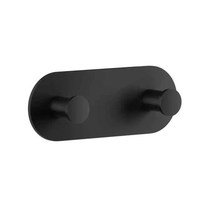 Smedbo Dot Matt Black Double Towel Hook