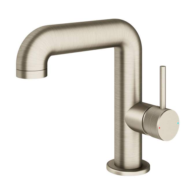 Abacus Iso Pro Side Lever Mono Basin Mixer - Brushed Nickel